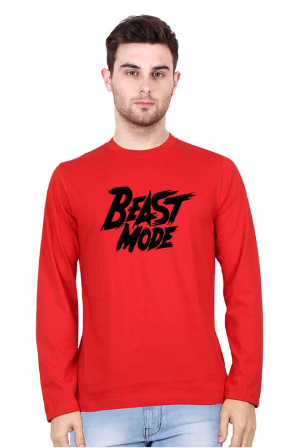 Beast Mode Male Round Neck Full Sleeve Classic T-Shirt