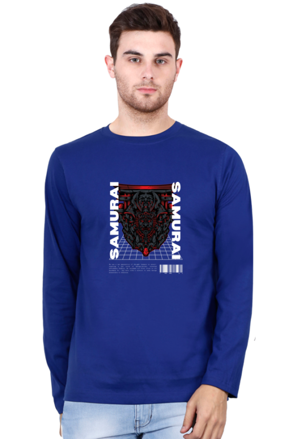Samurai Male Round Neck Full Sleeve Classic T-Shirt