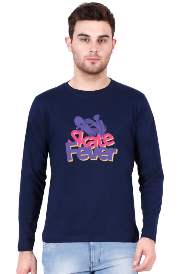 Skate Fever Male Round Neck Full Sleeve Classic T-Shirt