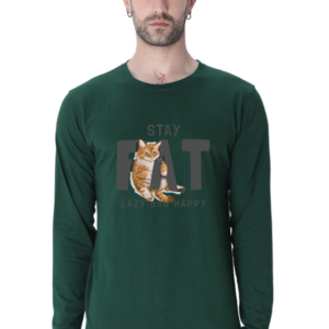 Stay Fat Male Round Neck Full Sleeve Classic T-Shirt