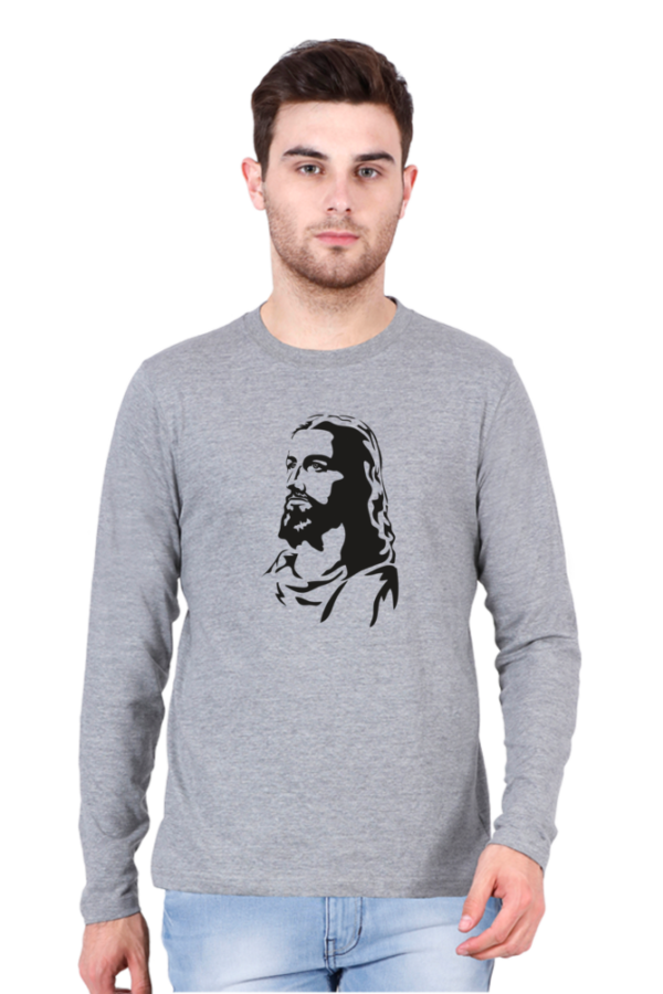 Jesus Christ Male Round Neck Full Sleeve Classic T-Shirt
