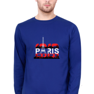 Paris Male Round Neck Full Sleeve Classic T-Shirt