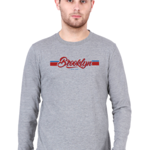Brooklyn New York V2 Male Round Neck Full Sleeve Classic T-Shirt