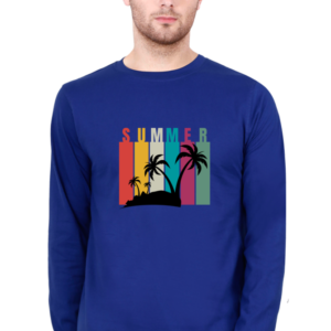 Summer Male Round Neck Full Sleeve Classic T-Shirt