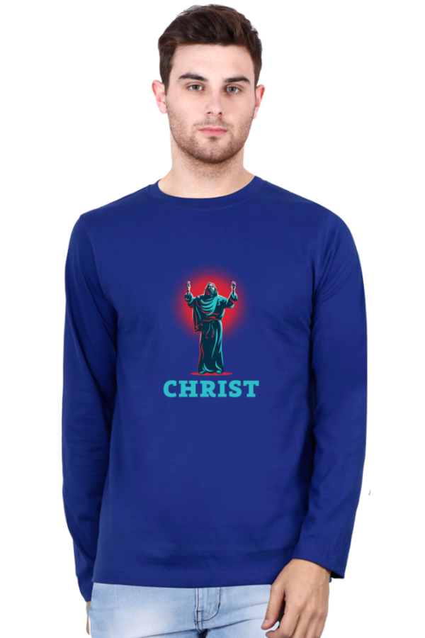 Christ Male Round Neck Full Sleeve Classic T-Shirt