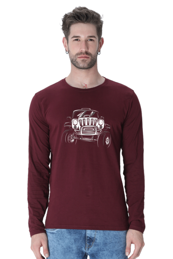 Jeep Male Round Neck Full Sleeve Classic T-Shirt