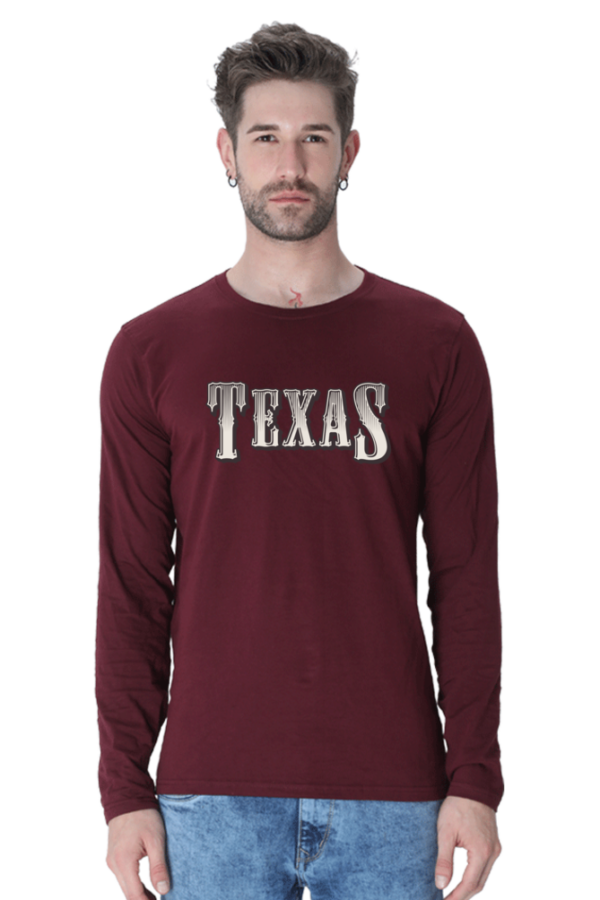 Texas Male Round Neck Full Sleeve Classic T-Shirt