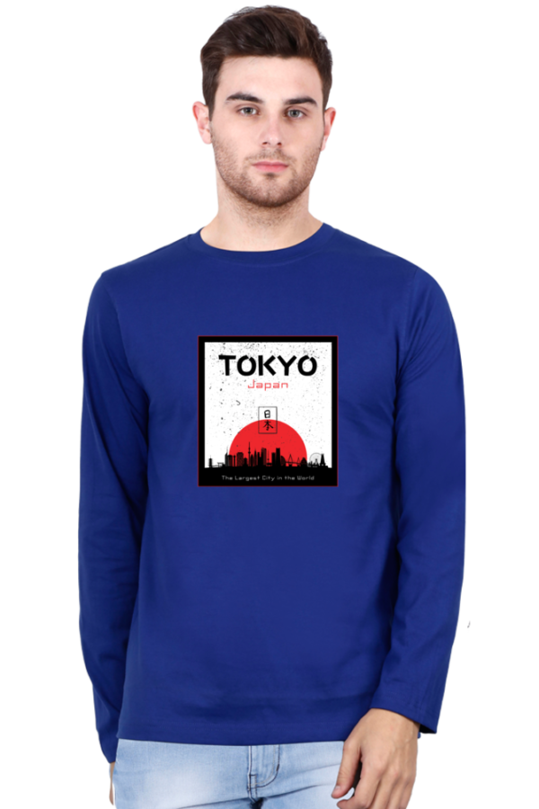 Tokyo Japan Male Round Neck Full Sleeve Classic T-Shirt