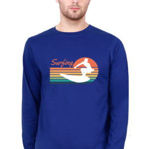Surfing Male Round Neck Full Sleeve Classic T-Shirt