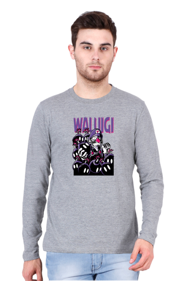 Waluigi Male Round Neck Full Sleeve Classic T-Shirt