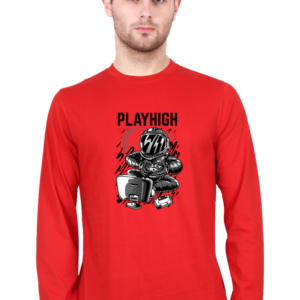 Play High Male Round Neck Full Sleeve Classic T-Shirt