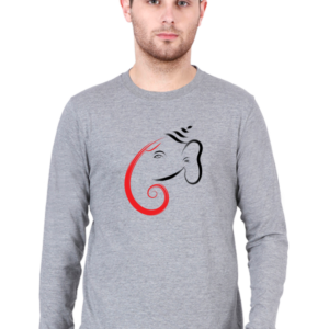 Lord Ganesha V5 Male Round Neck Full Sleeve Classic T-Shirt