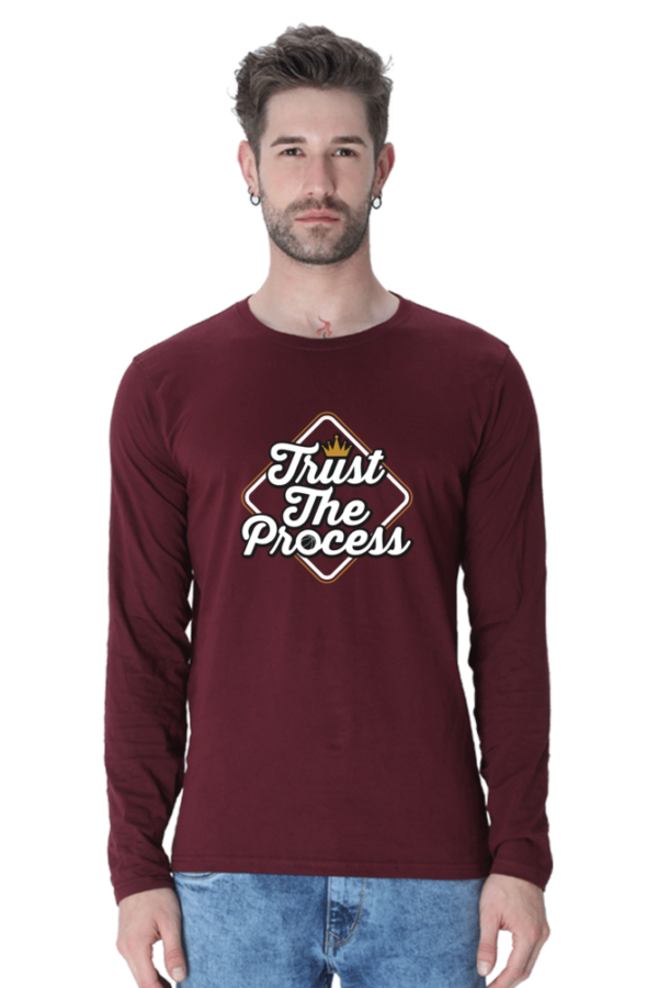 Trust The Process Male Round Neck Full Sleeve Classic T-Shirt