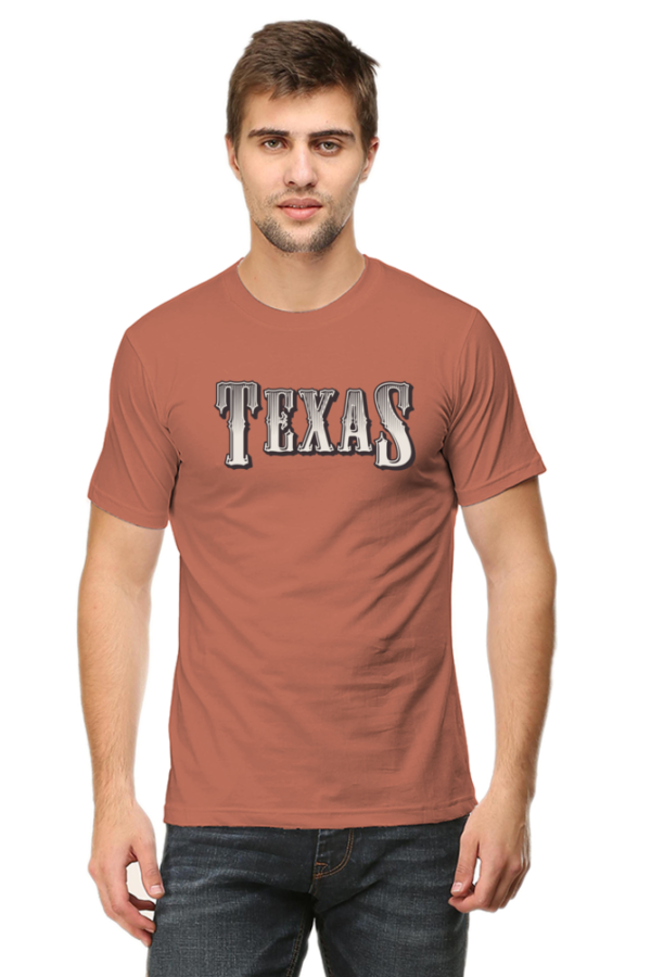 Texas Male Round Neck Half Sleeve Classic T-Shirt