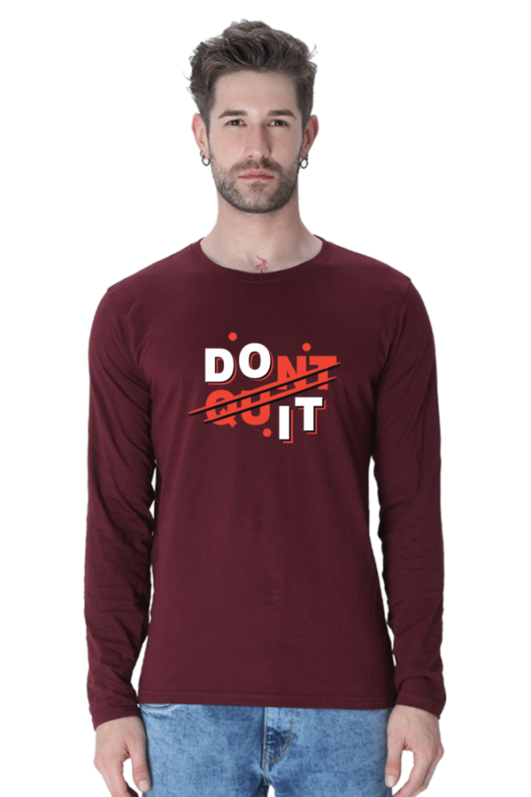 Don't Quit Male Round Neck Full Sleeve Classic T-Shirt