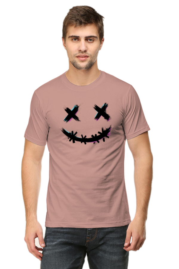KingBe Smile Male Round Neck Half Sleeve Classic T-Shirt - Image 2