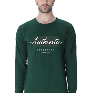 Authentic Lifestyle Male Round Neck Full Sleeve Classic T-Shirt