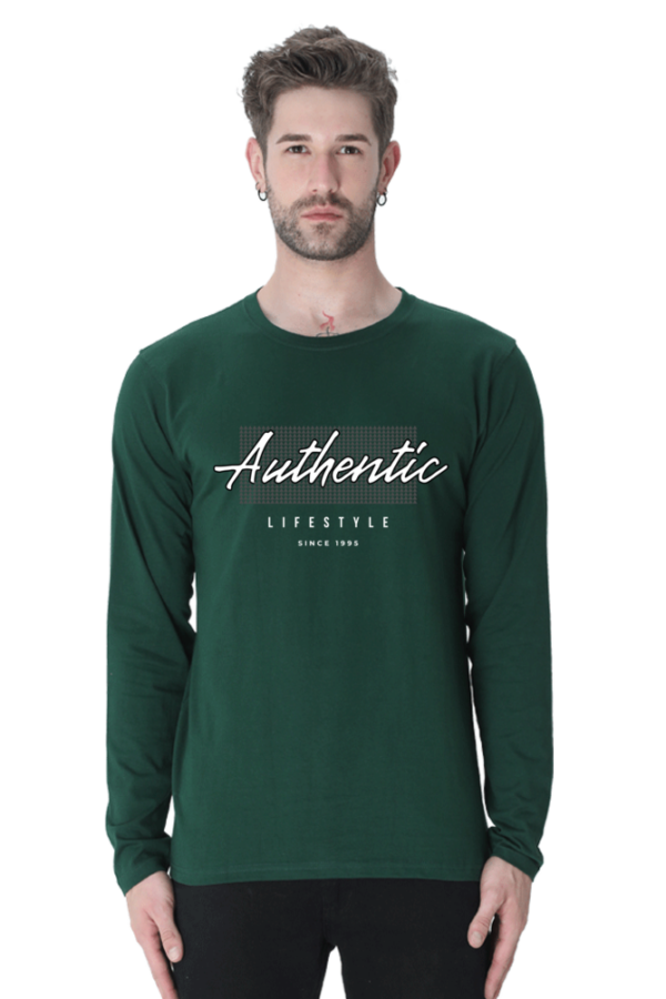 Authentic Lifestyle Male Round Neck Full Sleeve Classic T-Shirt