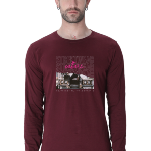 Streetwear Culture Male Round Neck Full Sleeve Classic T-Shirt