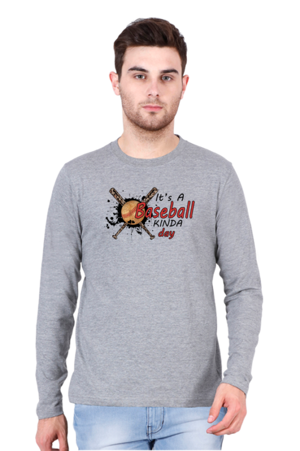 It’s a Baseball Kinda Day Male Round Neck Full Sleeve Classic T-Shirt