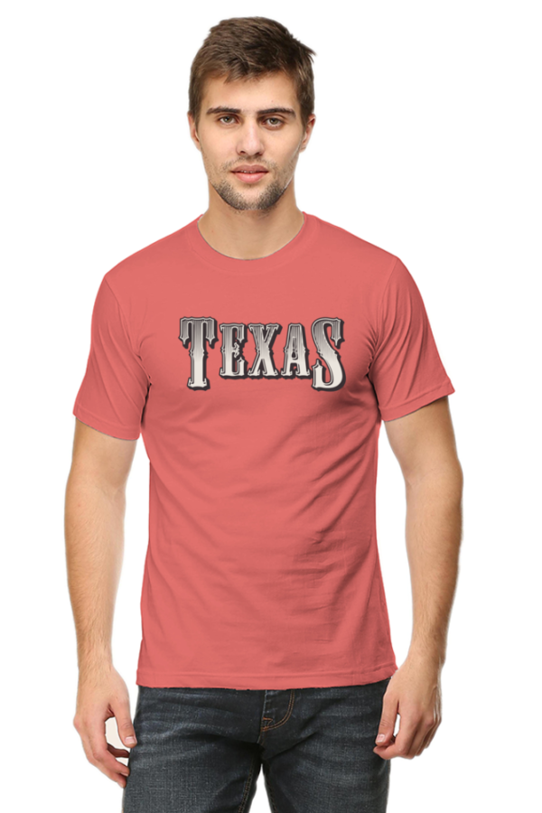 Texas Male Round Neck Half Sleeve Classic T-Shirt - Image 6