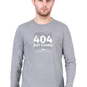 Not Found Male Round Neck Full Sleeve Classic T-Shirt