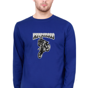 Motocross Male Round Neck Full Sleeve Classic T-Shirt