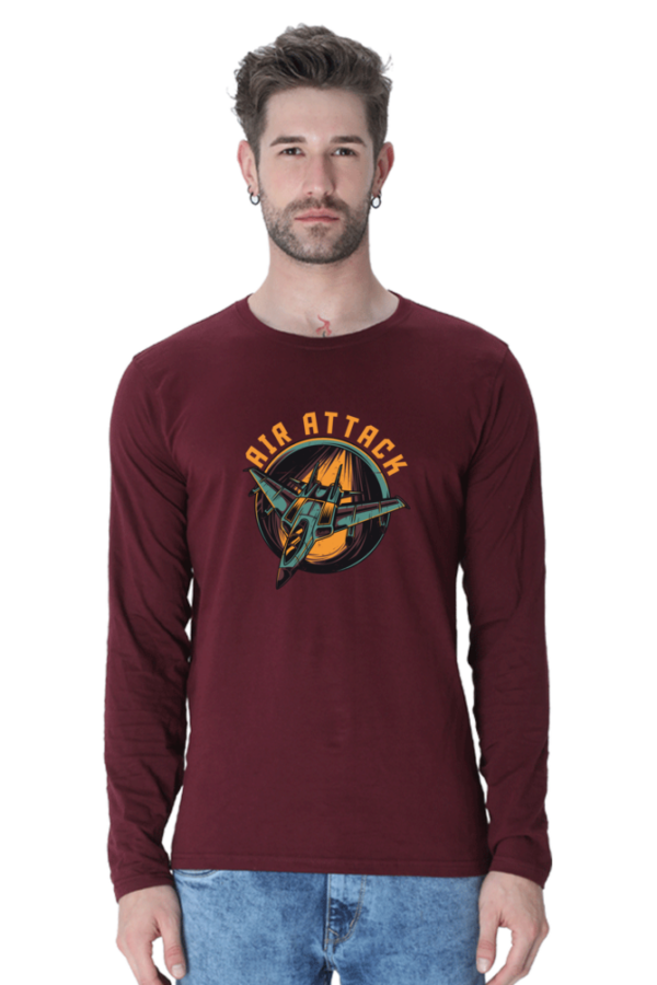 Air Attack Male Round Neck Full Sleeve Classic T-Shirt