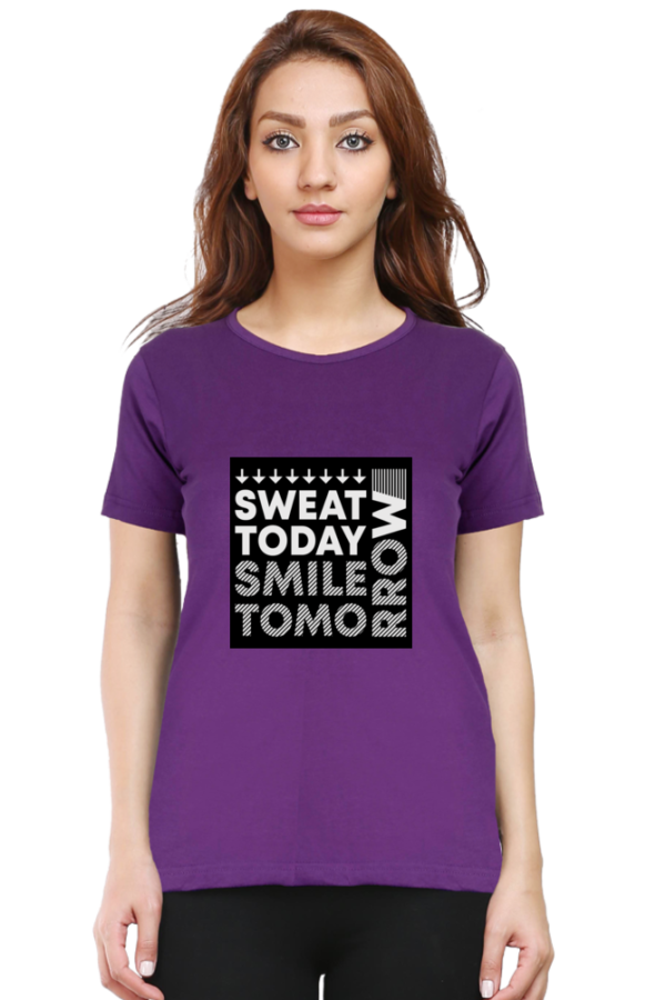Sweet Today Smile Tomorrow Female Round Neck Half Sleeve Classic T-Shirt - Image 9