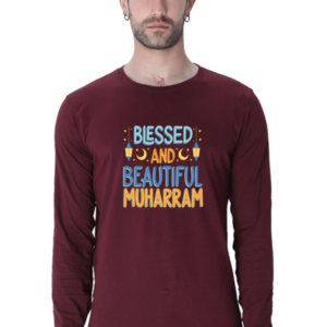 Blessed And Beautiful Muharram Male Round Neck Full Sleeve Classic T-Shirt