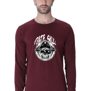 Pirate Skull Male Round Neck Full Sleeve Classic T-Shirt
