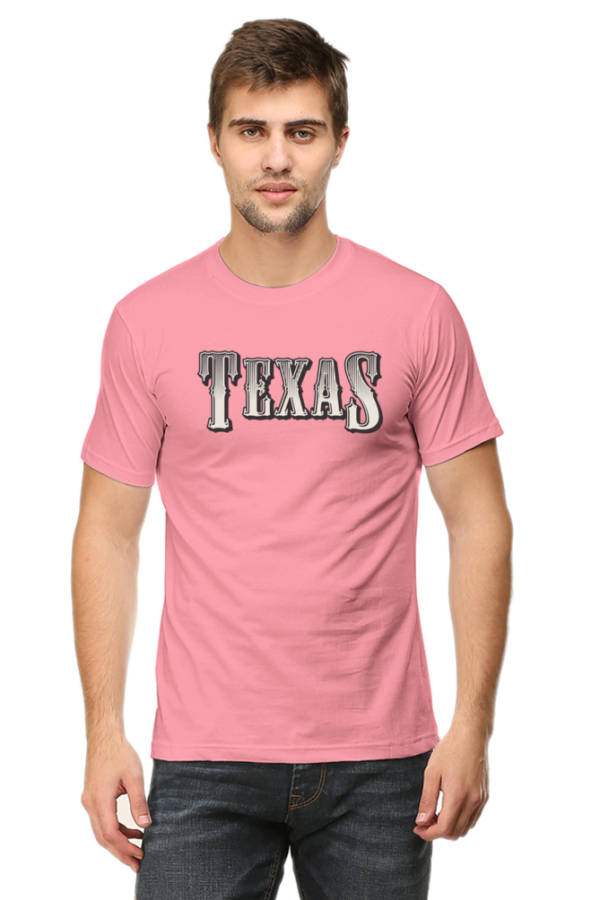 Texas Male Round Neck Half Sleeve Classic T-Shirt - Image 3