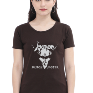 Venom Black Metal Female Round Neck Half Sleeve Classic T-Shirt