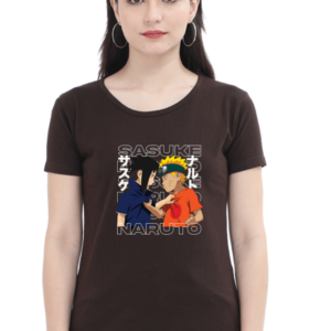 Naruto Female Round Neck Half Sleeve Classic T-Shirt