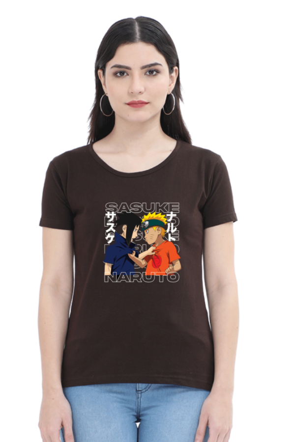 Naruto Female Round Neck Half Sleeve Classic T-Shirt
