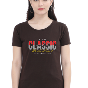 Classic Street Wears Female Round Neck Half Sleeve Classic T-Shirt