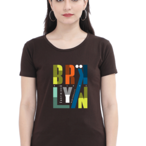 brooklyn Female Round Neck Half Sleeve Classic T-Shirt