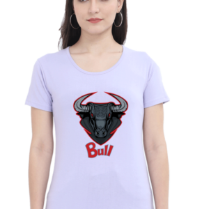 Bull Female Round Neck Half Sleeve Classic T-Shirt