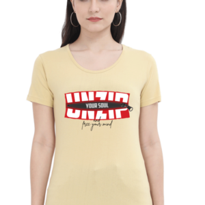 Unzip Your Soul Female Round Neck Half Sleeve Classic T-Shirt