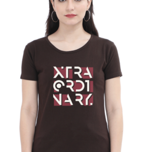 Extraordinary Female Round Neck Half Sleeve Classic T-Shirt