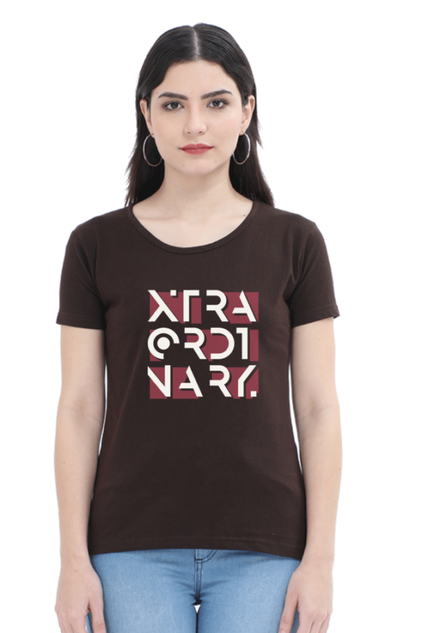 Extraordinary Female Round Neck Half Sleeve Classic T-Shirt