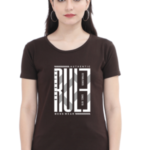 Break The Rule Female Round Neck Half Sleeve Classic T-Shirt