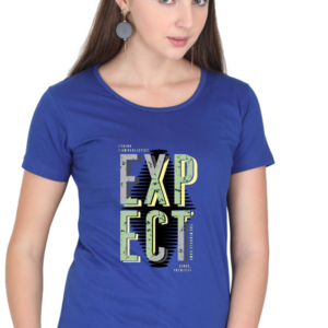 Expect Female Round Neck Half Sleeve Classic T-Shirt