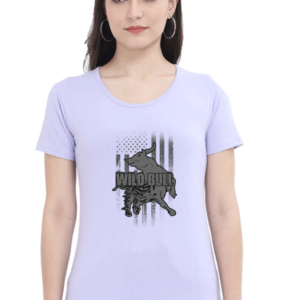 Wild Bull Female Round Neck Half Sleeve Classic T-Shirt