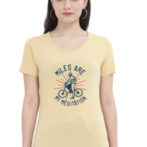 Miles Are My Meditation Female Round Neck Half Sleeve Classic T-Shirt