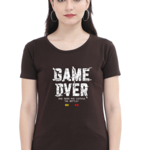 Game Over Female Round Neck Half Sleeve Classic T-Shirt
