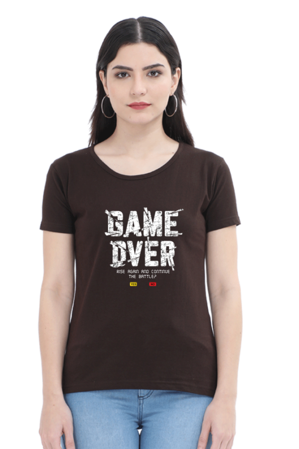 Game Over Female Round Neck Half Sleeve Classic T-Shirt