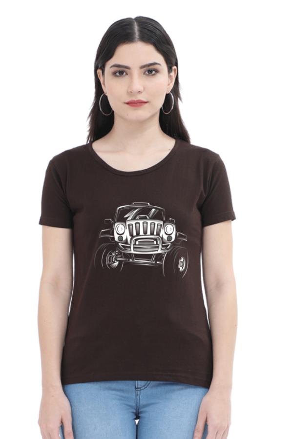 Jeep Female Round Neck Half Sleeve Classic T-Shirt