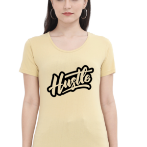 Hustle Female Round Neck Half Sleeve Classic T-Shirt