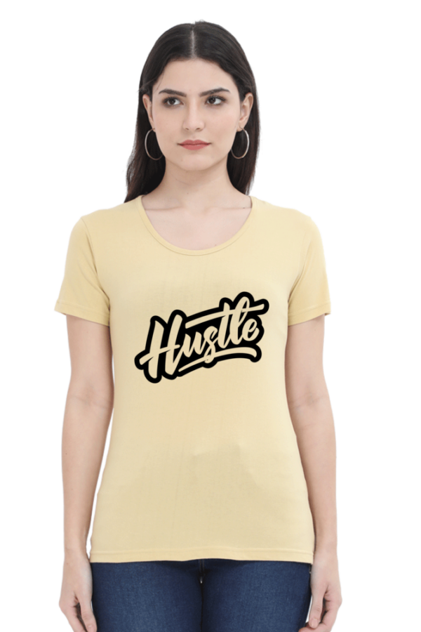 Hustle Female Round Neck Half Sleeve Classic T-Shirt
